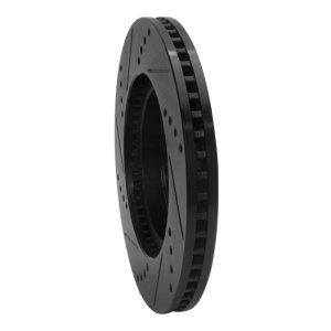 Lexus HS250H Brake Rotor (1) - Front Right - R1 Concepts - Drilled & Slotted - Black - `06-`18